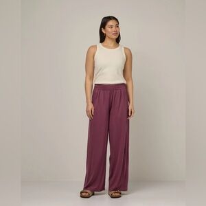 Wool& Lisbon Palazzo Pants - Rosewood
